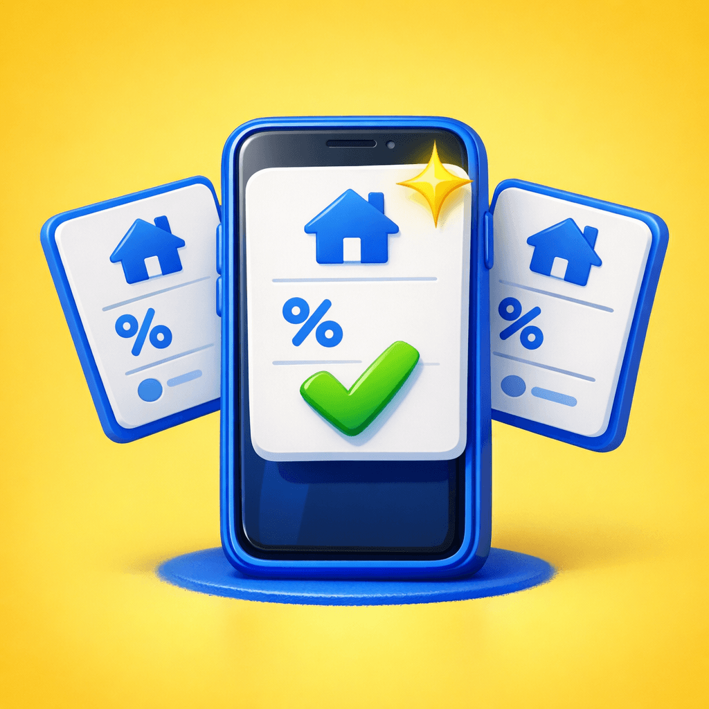 Smartphone com a IA do EDI comparando 3 opções de energia